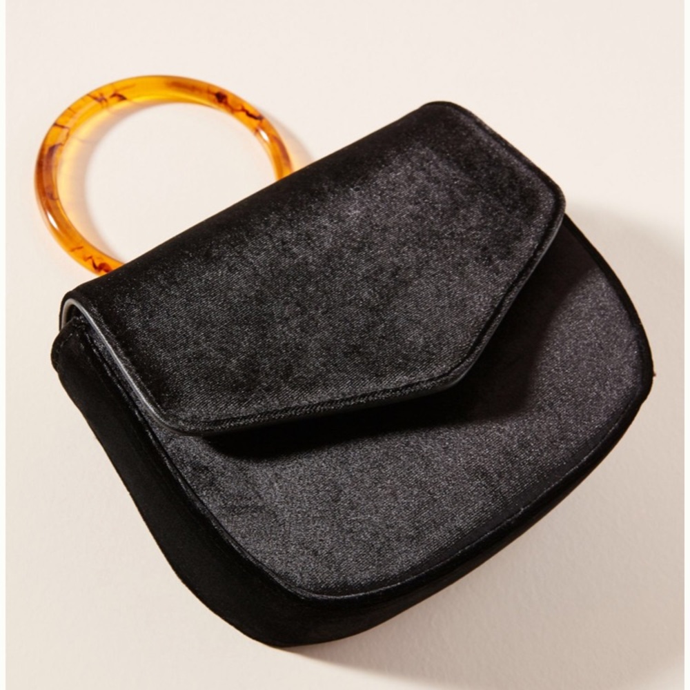 Anthropologie Lucite-Handled Ring Bag